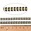 Brass Enamel Leaf Link Chains CHC-F021-02G-07-2