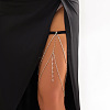 Elastic Alloy Clear Cubic Zirconia Tassel Body Leg Chains for Women WG337A7-06-1