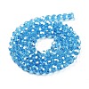 Electroplate Transparent Glass Beads Strands LS-EGLA-A035-T6mm-A08-2