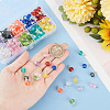 200Pcs 10 Color Transparent Frosted Glass Charms PALLOY-GO00001-4