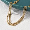 304 Stainless Steel Multi-strand Bracelets LS-BJEW-Q051-02G-B-4