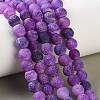 Frosted Natural Weathered Agate Beads Strands G-F374-8mm-01-8