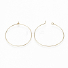 Brass Hoop Earrings Findings X-KK-S348-244-2
