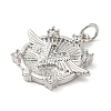 Rack Plating Brass Micro Pave Cubic Zirconia Pendants KK-A190-17G-2