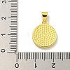 Rack Plating Brass Pave Nature Shell Cross Pendants KK-C074-34G-3