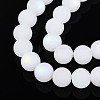Frosted Imitation Jade Glass Beads Strands GLAA-T032-J10mm-MBB01-3