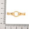 Brass Micro Pave Clear Cubic Zirconia Fold Over Clasps KK-C076-01G-3