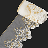 10 Yards Polyester Flower Embroidery Lace Trim OCOR-GF0004-87-6