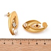304 Stainless Steel Shell Pearl Stud Earrings EJEW-U051-08G-5