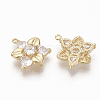 Brass Clear Cubic Zirconia Links LS-ZIRC-Q021-040G-NF-2