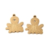 304 Stainless Steel with Rhinestone Pendants STAS-Z139-01G-1