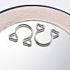 304 Stainless Steel Heart Clip on Nose Rings AJEW-A062-01B-P-2