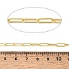 Textured Brass Paperclip Chains KK-Z160-03G-3