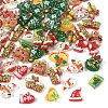 100Pcs Christmas Theme Opaque Resin Cabochons CRES-YW0002-56-2
