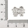 Brass Micro Pave Cubic Zirconia Slide Charms ZIRC-I068-25P-3