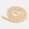 Electroplate Opaque Solid Color Glass Beads Strands EGLA-A034-P1mm-L14-2