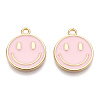 Light Gold Tone Alloy Enamel Pendants ENAM-N056-197B-2