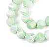 Anti-Tarnish Electroplate Glass Beads Strands GLAA-T025-8mm-14E-3