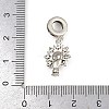 Brass Topaz Rhinestone European Dangle Charms KK-P324-09P-3