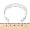 304 Stainless Steel Multi-strand Cuff Bangles for Women BJEW-B156-01-5