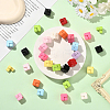 60Pcs Baking Paint Opaque Acrylic Beads OACR-SP0001-91-5