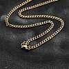 Ion Plating(IP) 304 Stainless Steel Curb Chain Necklaces NJEW-H492-01G-1