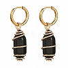 Copper Wire Wrapped Natural & Synthetic Gemstone Dangle Earrings for Women EJEW-JE04628-2