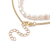 2Pcs 2 Style Natural Pearl Beaded Necklace Set NJEW-JN04003-6