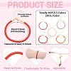 10Pcs 5 Colors 4.5MM Round Nylon Milan Cord Bracelet Making BJEW-TA0001-24D-4