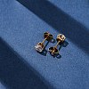 304 Stainless Steel Micro Pave Clear Cubic Zirconia Stud Earrings EJEW-P299-01C-G-2