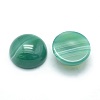 Natural Green Banded Agate Cabochons G-P393-R57-12MM-2