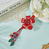 Leather and Alloy Keychain HJEW-WH20022-04B-11-3