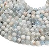 Natural Aquamarine Beads Strands G-F591-29A-6mm-02-4