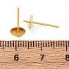 Brass Stud Earring Findings KK-D378-06G-3