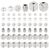 60Pcs 6 Styles Rack Plating Brass Spacer Beads KK-PH0006-89-1