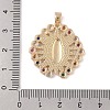 Brass Cubic Zirconia Pendants KK-Z050-09G-02-3