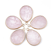 Natural Rose Quartz Pendants G-S344-57G-1