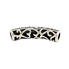 Tibetan Style Hollow Alloy Curved Tube Beads X-TIBEB-Q058-16AS-FF-1