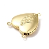 Religion Brass Heart with Virgin Locket Chandelier Component Links KK-K269-07G-RS-3