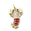 Brass Micro Pave Cubic Zirconia Pendants KK-A278-14G-1