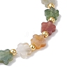 Natural Indian Agate Beads Stretch Bracelets for Women BJEW-JB11768-01-4