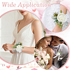 4Pcs Cloth & Plastic Imitation Flower Wrist Corsage & Boutonniere Sets AJEW-PH0008-28-5