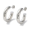 Rack Plating Brass Ring Stud Earrings EJEW-R155-01P-1