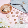 30Pcs 3 Styles 1-Hole Alloy Shank Button FIND-NB0005-82MG-4