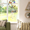2Pcs 2 Styles Iron & Acrylic & Imitation Leather Suncatchers HJEW-OC00260-5