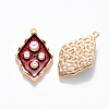 Brass Enamel Pendants KK-T049-055G-02-NF-2