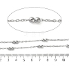 304 Stainless Steel Cable Chains with Beads CHS-F020-10P-2