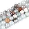 Dyed Natural White Jade Beads Strands G-T139-6mm-60-23-4