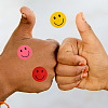 Round Dot Paper Self-adhesive Smiling Face Reward Stickers PW-WG51572-01-2