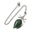 Natural Green Aventurine Dowsing Pendulum Pendants GG-CBA6D08-A10-1